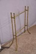 Brass cane-cut quilt rack; 6117-015