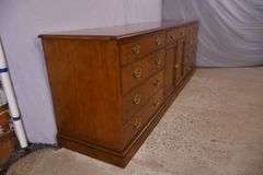 Baker inlaid walnut credenza; 15187-001