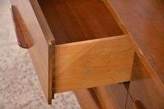 J. Lichtenberg & Son mid-century style walnut dresser with fitted interior and mirror; 55-11231