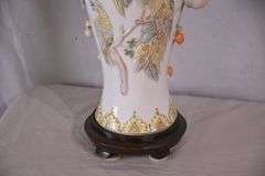 Ornate Oriental style ceramic lamp; 10271-011