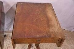 Pair of rosewood single drawer drop-leaf side tables; 68-5191