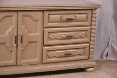 Painted triple dresser with fitted interior; 495-321