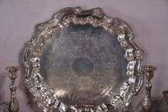 Large group of miscellaneous silverplate items; 6117-050B