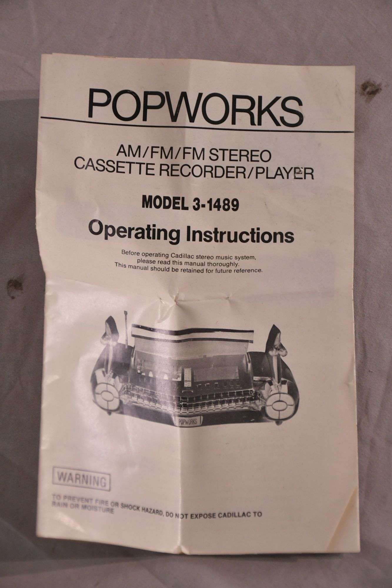 Popworks pink Cadillac radio; 649-143 - R.H. Lee & Co