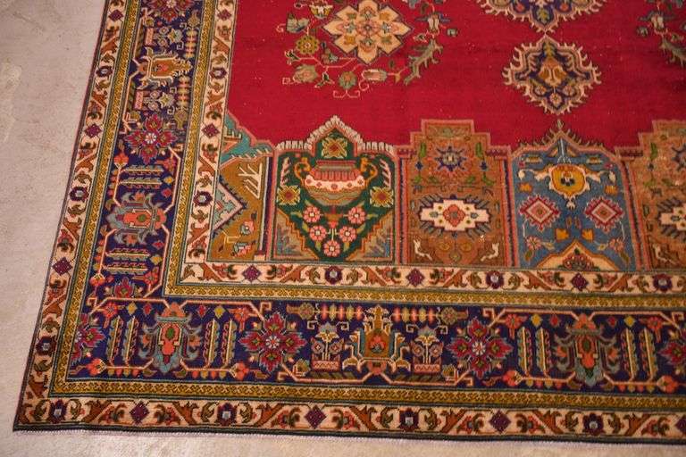 8.9'x11.7' hand knotted vintage Persian Tabriz rug; 40-156469