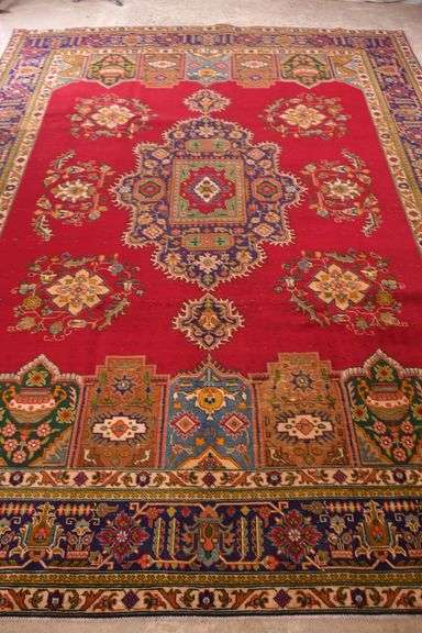 8.9'x11.7' hand knotted vintage Persian Tabriz rug; 40-156469