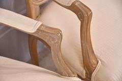 Pair of carved French style open armchairs; 336-4210