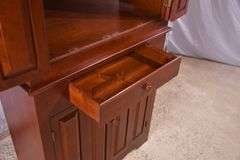 Cherry corner cabinet with raised panel doors; 662-1968