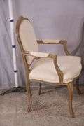 Pair of carved French style open armchairs; 336-4210