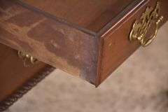 Carved mahogany 3 drawer lowboy; 21-2628