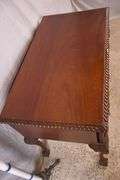 Carved mahogany 3 drawer lowboy; 21-2628