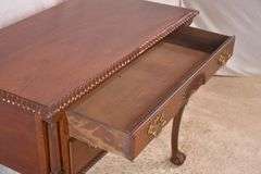 Carved mahogany 3 drawer lowboy; 21-2628