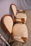 Pair of Councill French style open armchairs; 74-12690
