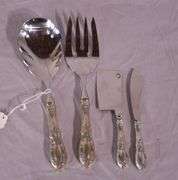 Set of 4 Towle "King Richard" serving pieces with sterling handles; 971-254