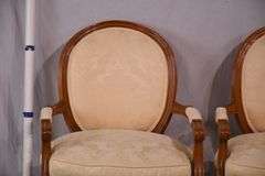Pair of Councill French style open armchairs; 74-12690