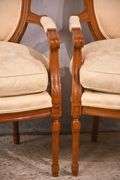 Pair of Councill French style open armchairs; 74-12690
