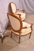 Pair of Councill French style open armchairs; 74-12690
