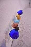 5 tall long stem decorative glasses; 1152-089