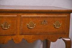 Banded walnut Queen Anne style 3 drawer sideboard; 10081-001