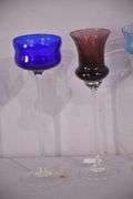 5 tall long stem decorative glasses; 1152-089