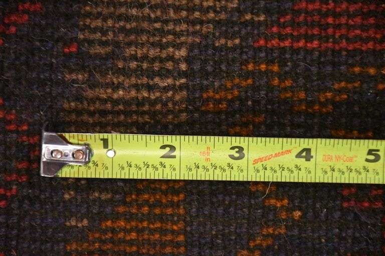 3.7'x6.7' hand knotted vintage Persian Baluchi rug with navy field; 40-156751