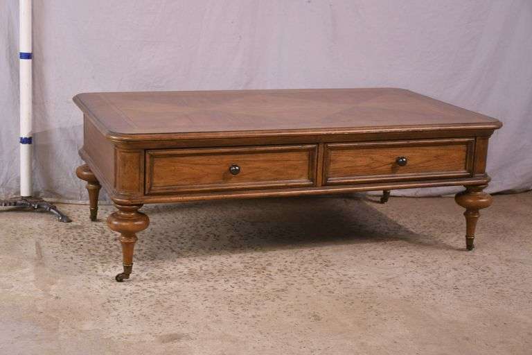 Inlaid 2 drawer coffee table; 1044-120