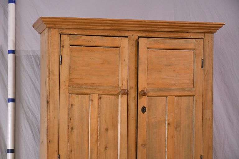 Early pine 4 door cupboard; 74-12772
