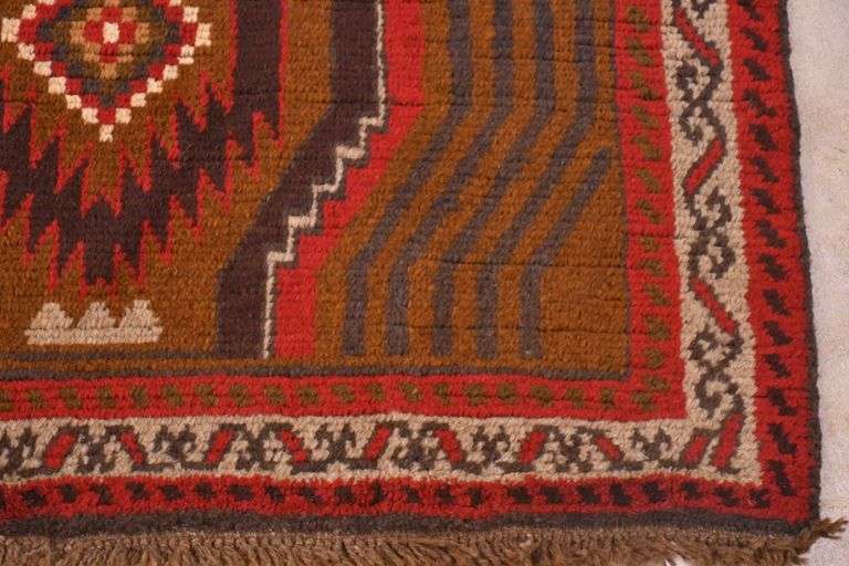3.8'x6.3' hand knotted vintage Persian Baluchi rug; 40-156733