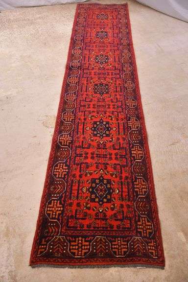 2.7'x12.4' hand knotted Khal Mehdi rug/runner; 40-156643