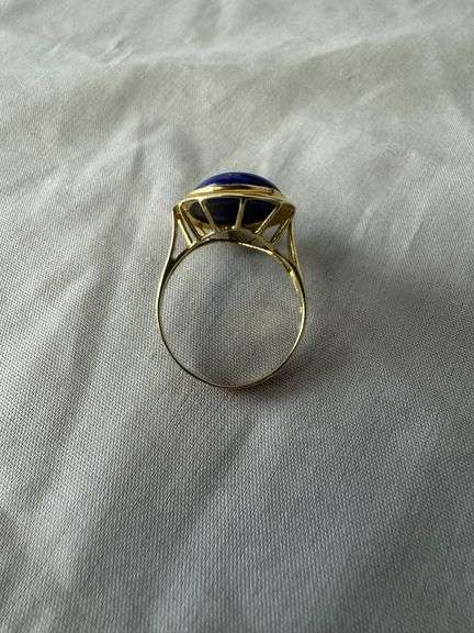 Oval lapis ring; 13227-009