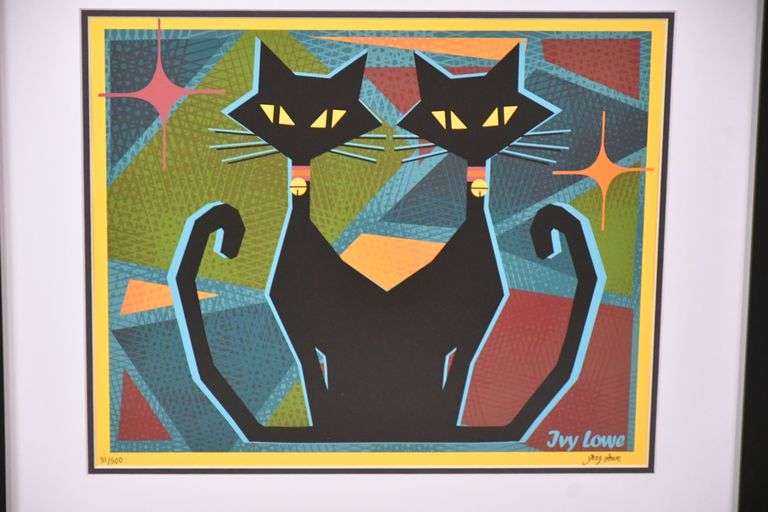 Signed limited edition framed print "Here's Looking At You 2" by Ivy Lowe; 975-1782