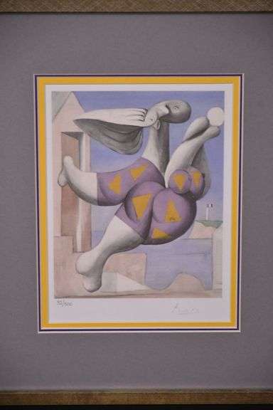 Limited edition framed giclee print "Bather with Beach Ball" by Pablo Picasso; 975-1777