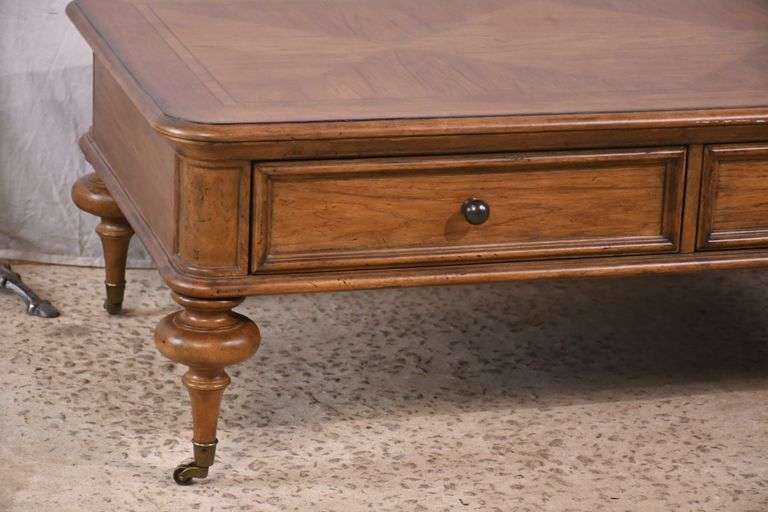 Inlaid 2 drawer coffee table; 1044-120