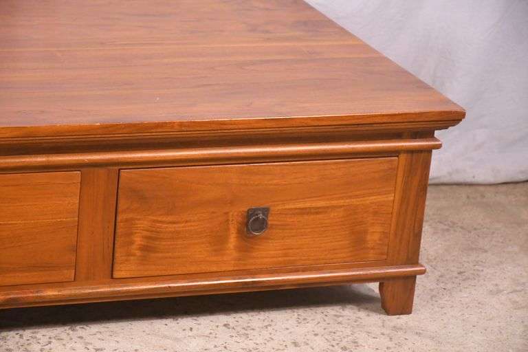 Large 2 drawer coffee table; 74-12782