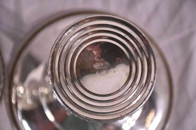 2 sterling silver compotes; 4171-029