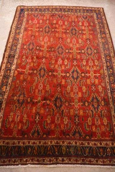 5.2'x8.2' hand knotted vintage Persian Shirazi rug; 40-156277