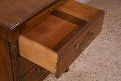 Henredon inlaid walnut 3 drawer bedside chest with brushing slide; 68-6865C
