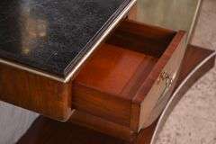 Bogart mahogany vanity with oval beveled mirror; 68-6946
