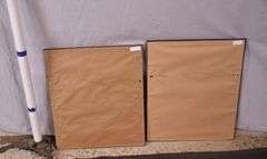 Two framed mid-century style atomic cat prints; 975-1809