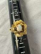 14kt gold opal flower ring; 13227-019