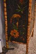 Decorated bamboo single door cabinet; 74-12797