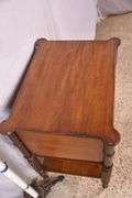 Ethan Allen mahogany two-tier 2 drawer side table; 74-12761