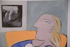 Limited edition framed giclee print "Woman in a Yellow Chair" by Pablo Picasso; 975-1776
