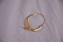 Gold-toned crescent moon pendant; 13227-011