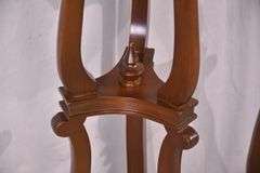 Pair of tall mahogany plant stands; 68-6923