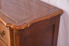 Baker carved cherry French style 2-over-3 drawer chest; 74-12759
