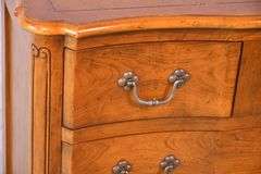 Baker carved cherry French style 2-over-3 drawer chest; 74-12759