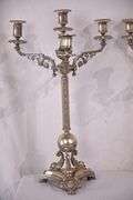 Pair of Mappin Brothers large ornate silverplate candelabras; 971-283
