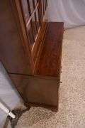Early inlaid mahogany step-back secretary with flip-over writing board; 68-6992