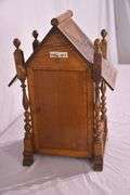 Winterhalder & Hofmeier Victorian era clock with carved oak case; 1086-017